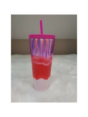 Starbucks 2021 Pink/Red Color Wave Cold Cup Tumbler VENTI NEW